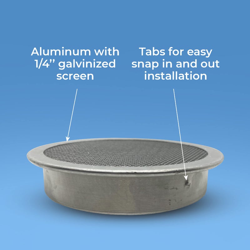 EarthMinded Rain Barrel Screen: 6 inch Round Double Screen Aluminum Does NOT fit IBC Tote - Image 4